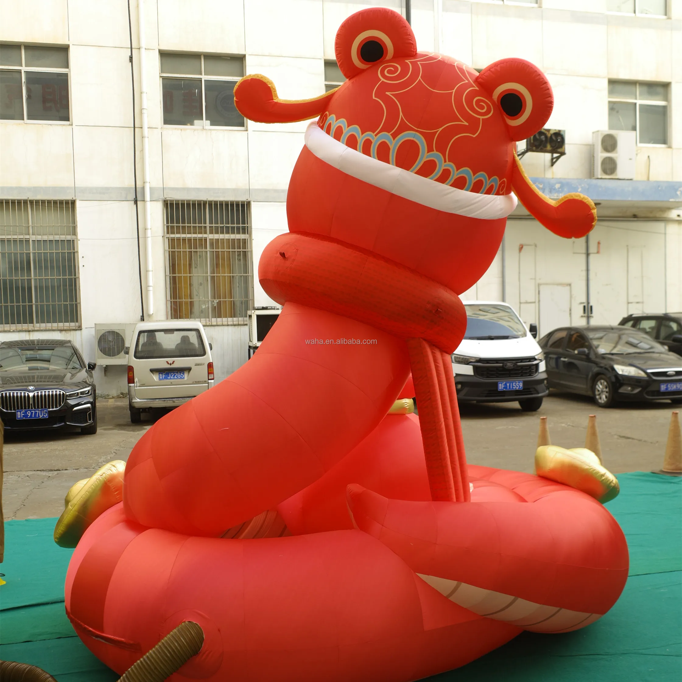 Inflatable Animal Cartoon Snake God Of Wealth Inflatable For Events Giant Inflatable Snake