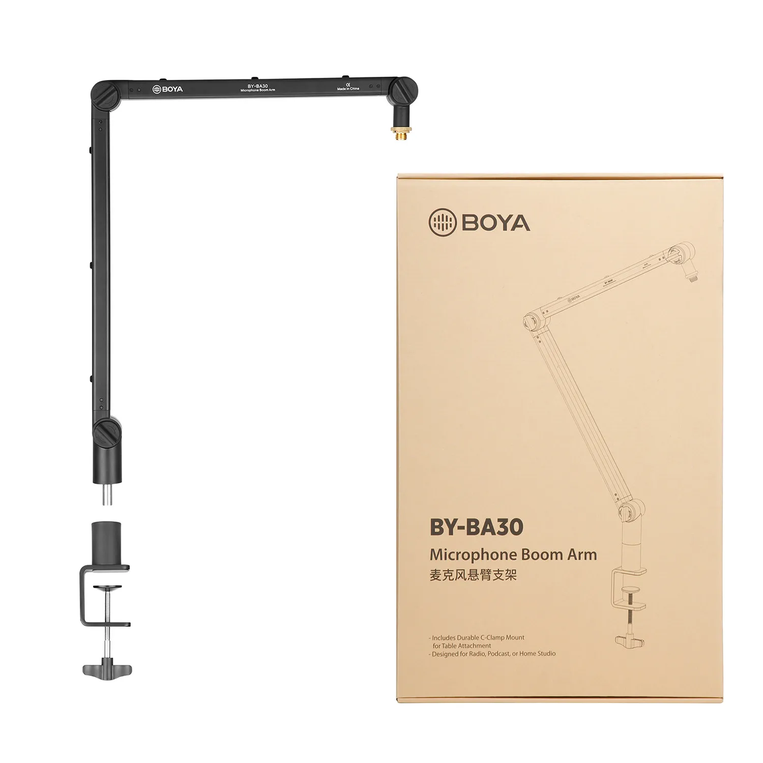 BOYA BY-BA30 BY-BA20 Professional Suspension Scissor Arm Broadcasting Recording Microphone Desk stand Mic Holder
