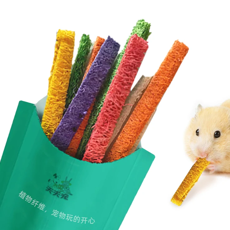 Loofah fries small animal grind  teeth and chew toys for rabbit hamster pet toy supplier