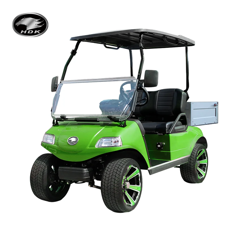2024 New Year Gift Buggy With Cargo Box For Sale Mini Truck 2 Seater Off-road Lifted Trolley HDK Electric Golf Cart