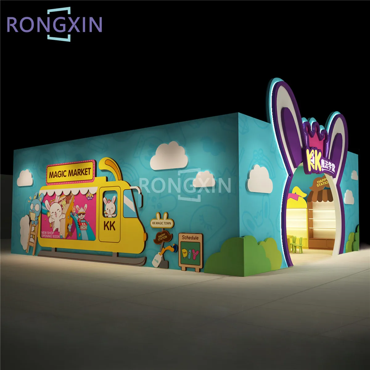 Design Modern Nursery Furniture Set for Kids Baby Table and Chairs with Floating Shelves School Nursery Interior Decoration