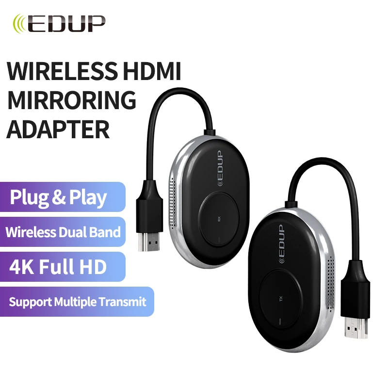  EDUP Long range hd wireless extender transmitter and receiver adapter 4K video display dongle for TV Laptop