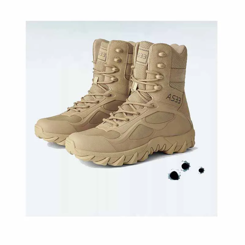 Factory Wholesale Winter Warm Men Desert Boots High Shoes Hiking Outdoor Combat Climbing Tactical