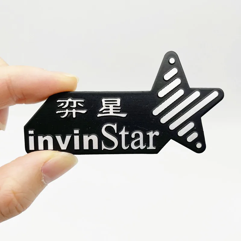 Custom Logo Metal Name Plate Blank Label 3d Metal Aluminum Nameplate