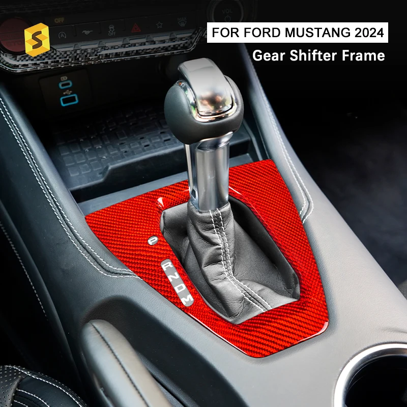 ES Carbon Fiber Manufacturer Wholesale Gear Shifter Frame Car Interior Trim For Mustang 2024