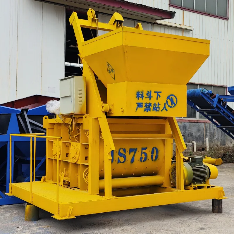 Automatic Double Shaft Cement Concrete Mixer Machine Concrete 1m3 1.5m3 Twice Shaft Mixers