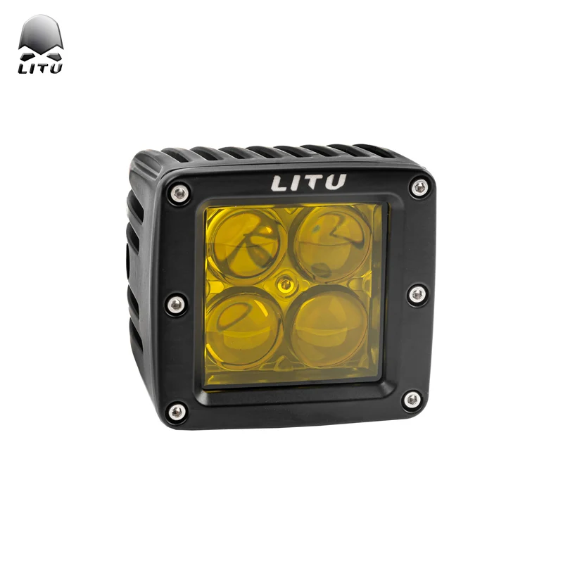 40W LED Work Light 3x3 inch Cube Pods Square Spot Beam Offroad Driving for SUV ATV 4x4 4WD Truck Motorcycle Boat