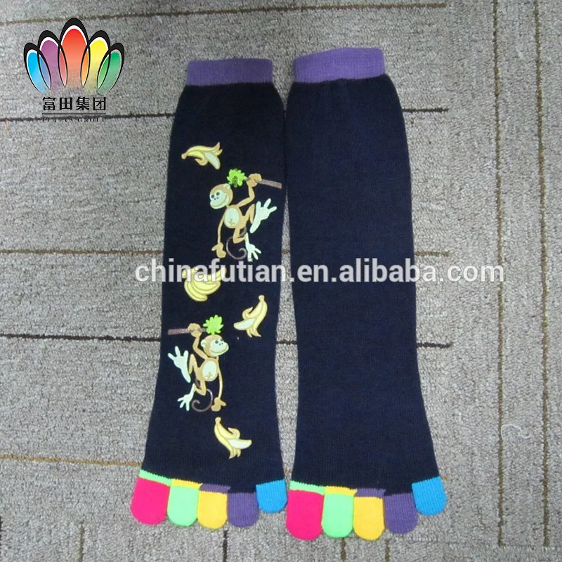 FT Мода CATTON милый акриловый хлопок трикотажные пять пальцев носок носки