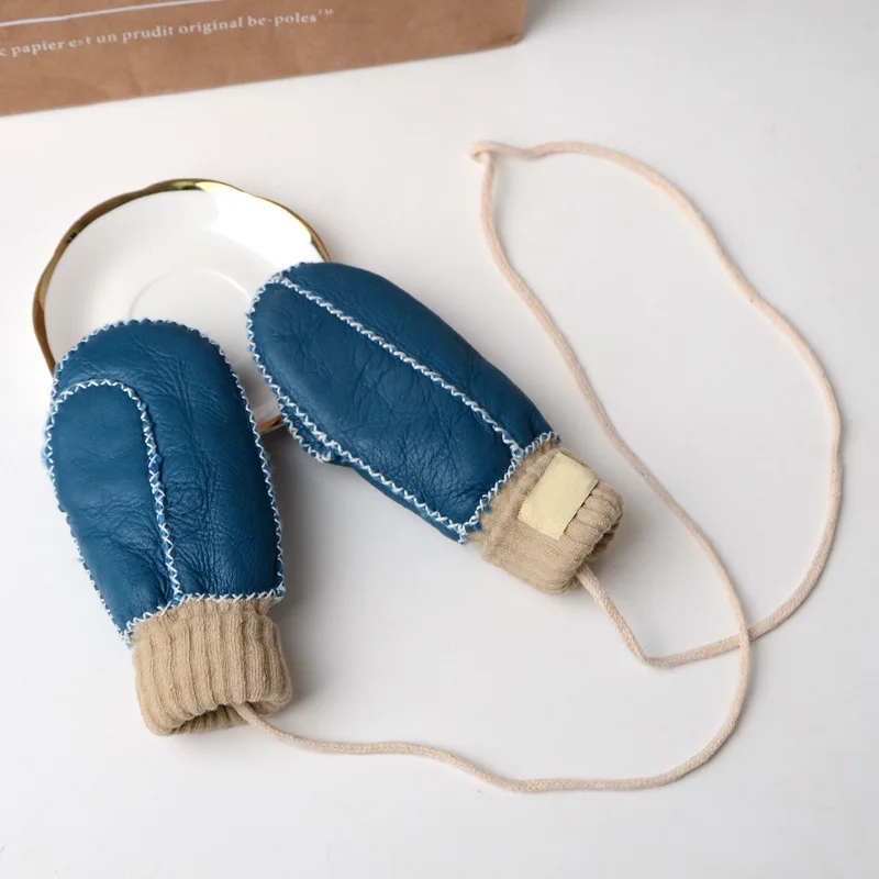 Модная детская овечья кожа с шерстяной подкладкой