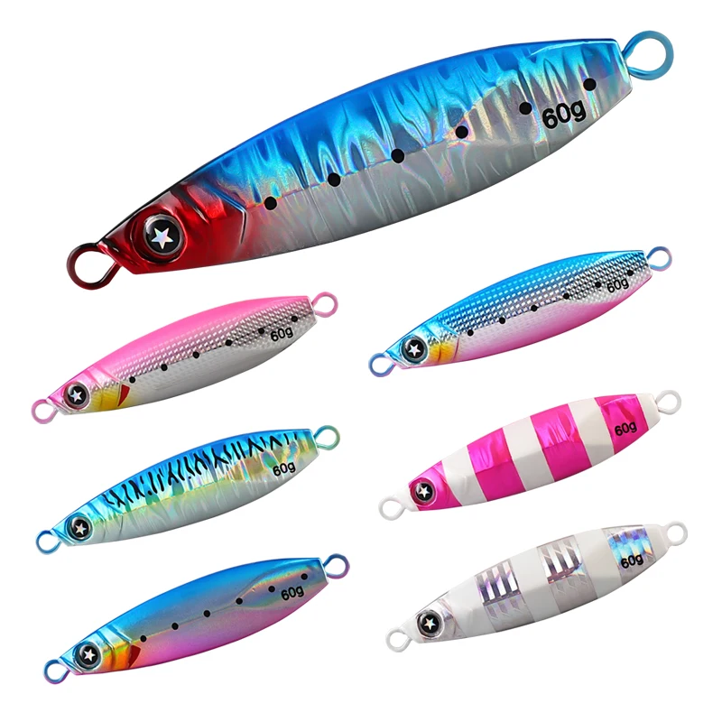 Palmer 30g 40g 50g 60g star eyes metal jigging lures slow pitch fishing jigs saltwater jig fishing