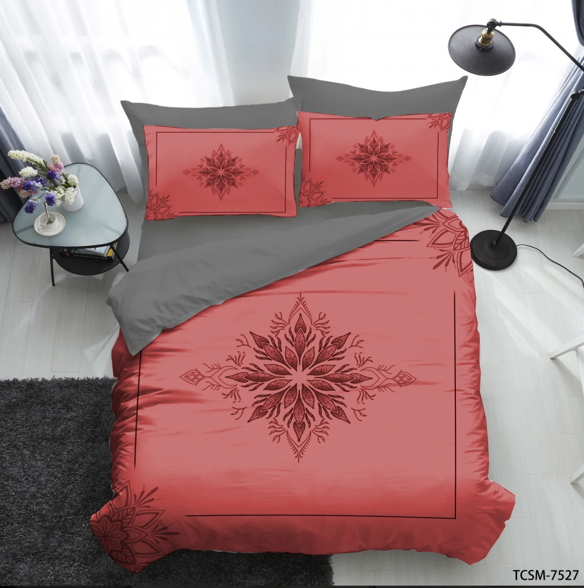 Wholesale high quality bohemian style faddish pattern printed pillow case duvet cover bed sheet bedding set 4pcs