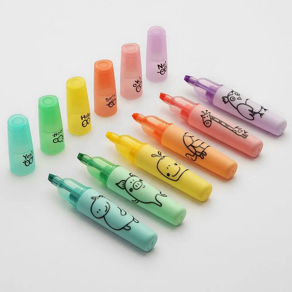 Wholesale 1-5mm Mini Novelty Neon Pastel Color Highlighter Marker Pen For Note-taking