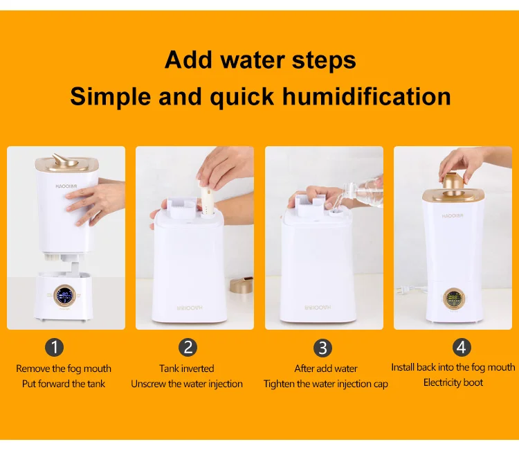 3.6L Smart Greenhouse Humidifier Cool Mist Maker Old Mature Down Filling Electronic Air Humidifier