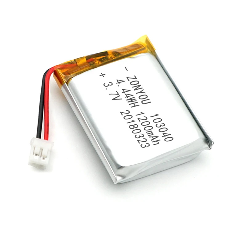 
KC Certified Lipo Battery 3.7V 103040 1200mAh Li Ion Batteries With PCB For LED Lights 