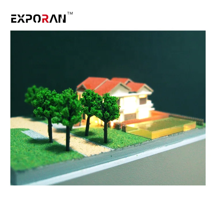 Customized scale villa house beautiful house model with model car , architectural 3d maquette