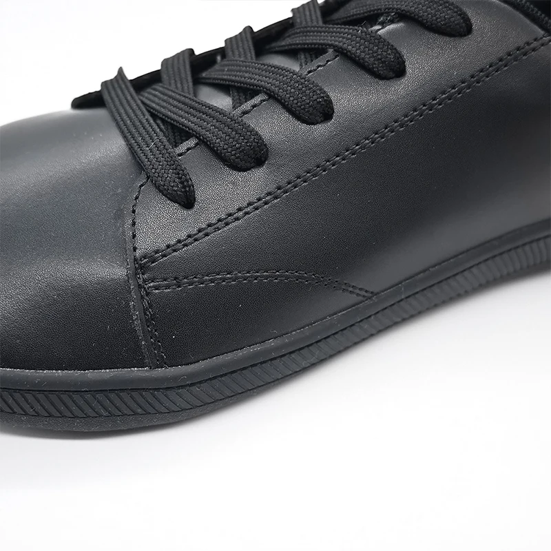 Lace Up Formal Black Minimalist Barefoot Shoes Men Customized LOGO Soft Synthetic Leather Flat Shoes