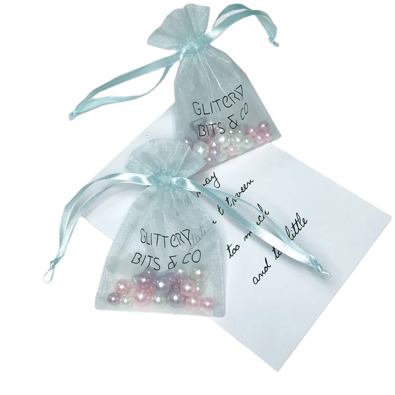 
Colorful Pouches for Wedding with Custom Logo Organza Gift Bag Wholesale Drawstring Organza Pouch Jewelry Pouch Organza Bag 