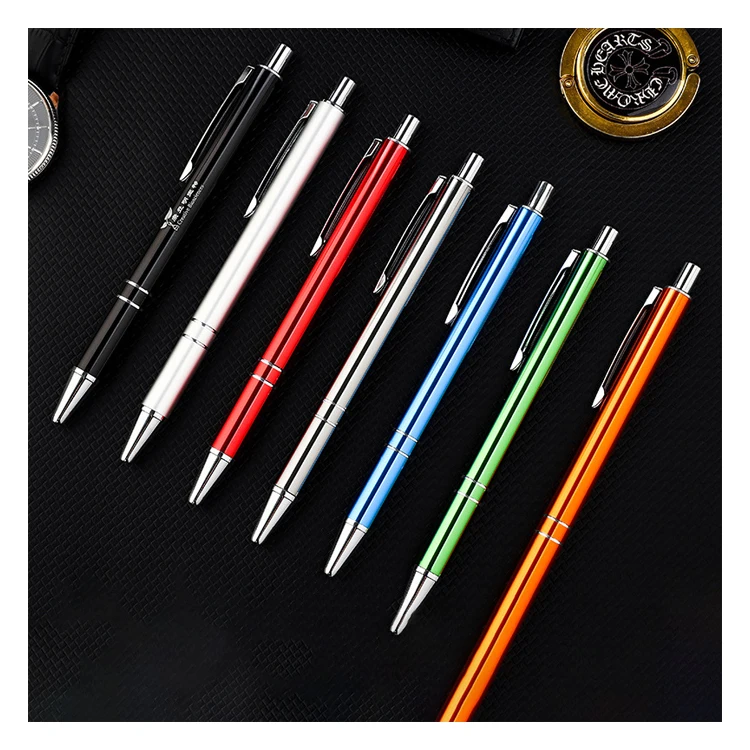 Promotional personality with customized logo simple and cheap back to school pen plastic ballpoint pen