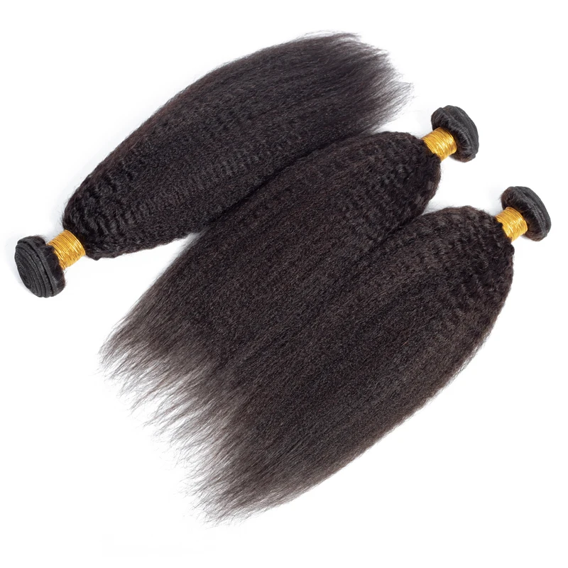 
10A Wholesale Kinky Straight Virgin Cuticle Aligned Hair Vendor Brazilian Yaki Human Hair Weave Bundles Closure Pre Plucked 