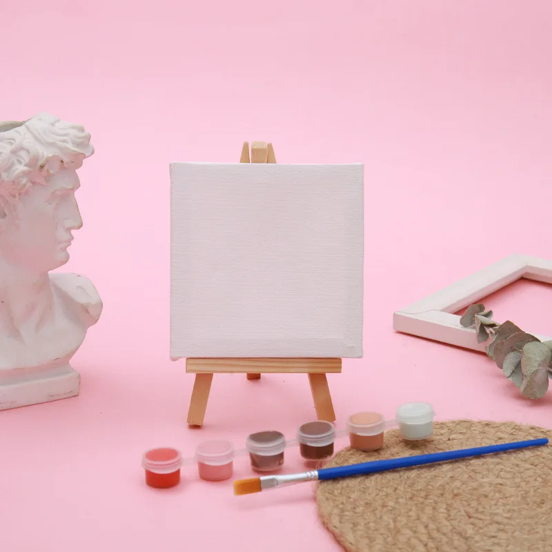 Pine mini easel oil painting Frame tripod set Desktop DIY decorative picture frame subject matter wholesale