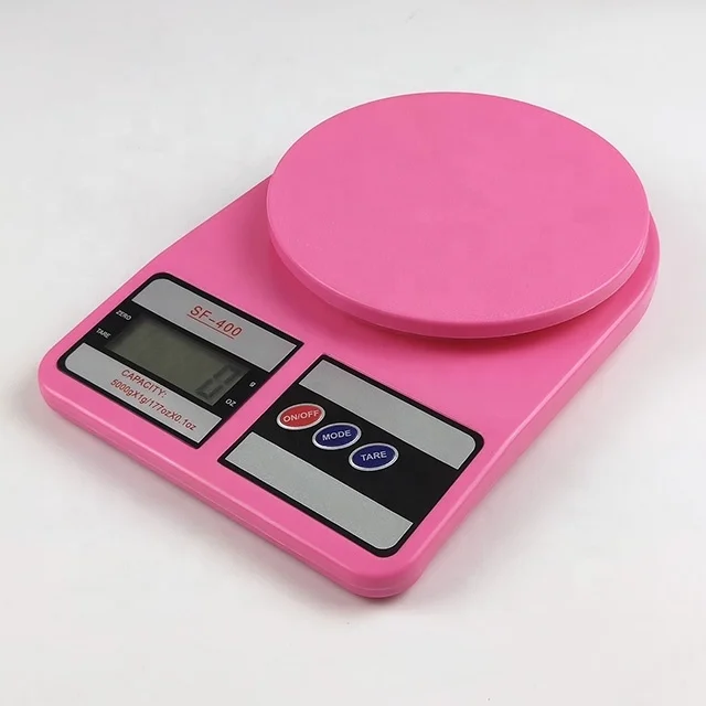 
Foldable Portable Kitchenware Kitchen Digital Weight Scale, Plastic SF-400 10kg Food Scale 