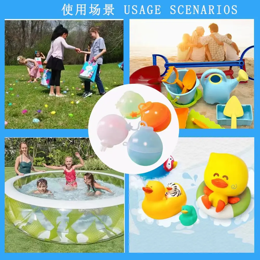 2022 wholesale reusable kids magic splash water balls toy easy quick fill self sealing silicone water balloons