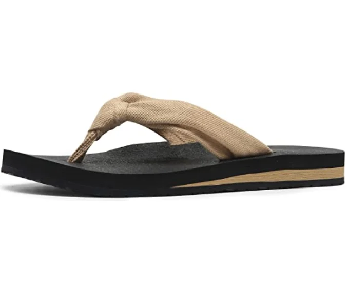 
Womens Comfortable Cloth Strap Flip Flops with Arch Support 