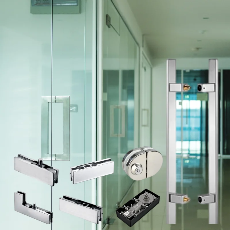 Oray One-stop Purchasing Customization Glass Door Lock  Handle Clamp Patch Fitting Floor Spring Glass Hardware