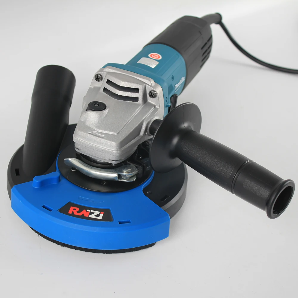 Raizi 5 inch grinder dust shroud assembly with concrete grinding wheel