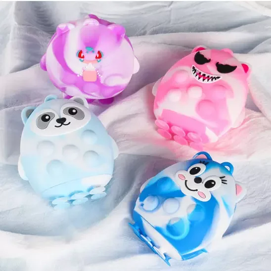 Dinosaur rat killing pioneer key pendant squeeze sensory Pop silicone toys