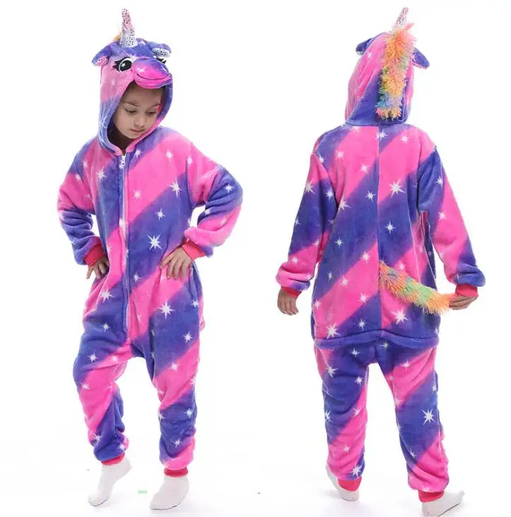 Детский фланелевый комбинезон с милыми животными и мультяшными животными, пижамы с длинными рукавами, детские пижамы для родителей и детей на осень и зиму