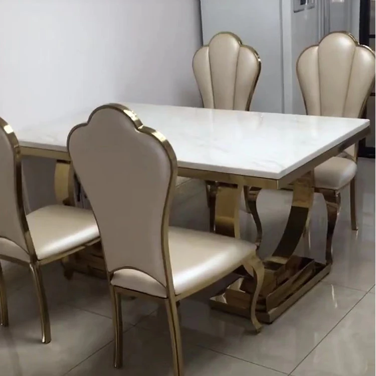 2024 marble dining table set Artistically designed exalted table