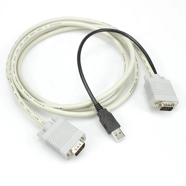 5M VGA male to male+USB KVM cable  For mt viki Switch 15 Pin VGA Cable Computer Monitor Adapter Converter Cord