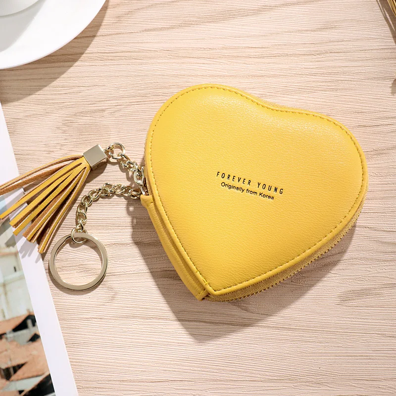 Wholesale Heart Shape Purse High Quality Coin Pouch Custom Logo Cute Mini Key