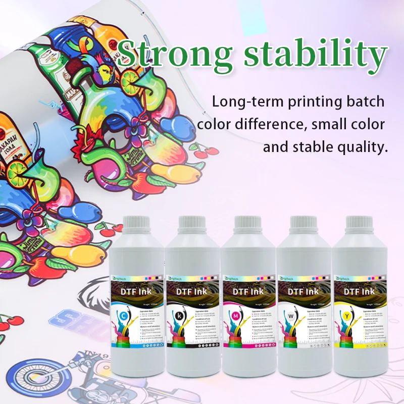 White Ink Textile Printing Pet White Textile PET Ink DTF Film Transfer Printer Ink for heat transfer paper epson l8050 printer