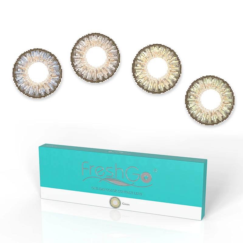 Freshgo Daily Color Contact Lenses 3 Tone Tri Color One-day Contact Lens 5 Pair in 1 Box Daily Disposable Color Contact Lens