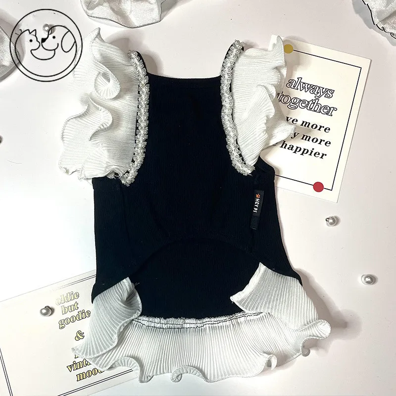 2022 INS Korea designer skirt for dog cat lace fashion luxury dress in summer for pet sweet apparel clothes for puppy