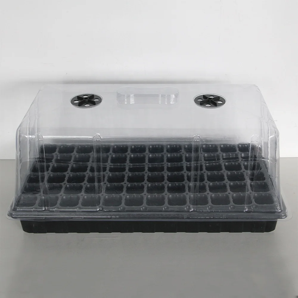 Hydroponic Seed Starter Kit 72 Cell Seedling Insert Water Tray Propagation