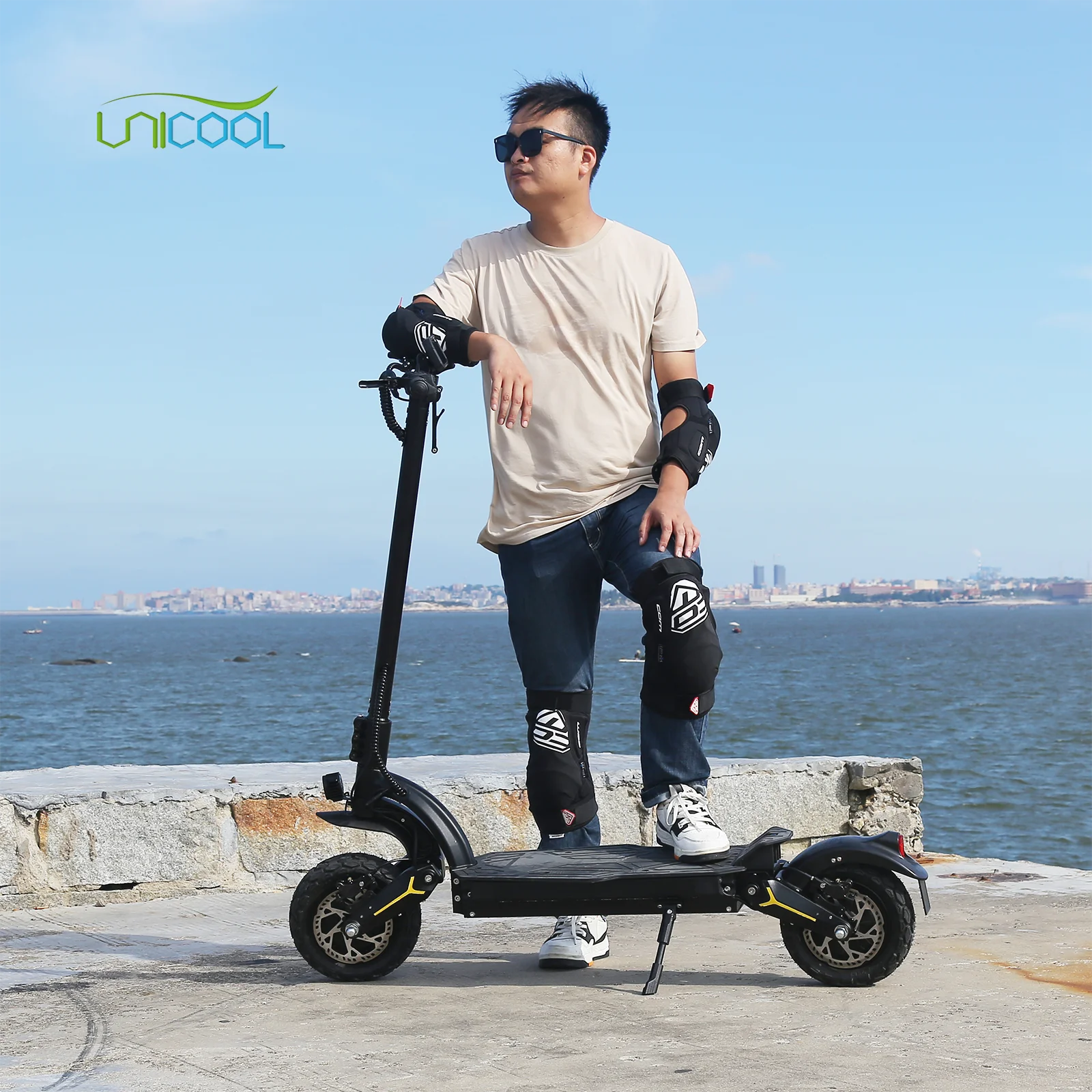 Unicool 2400 Вт 75 км/ч дальность 90 км бездорожье взрослый складной монокаттино электрический электронный скутер с масляным тормозом