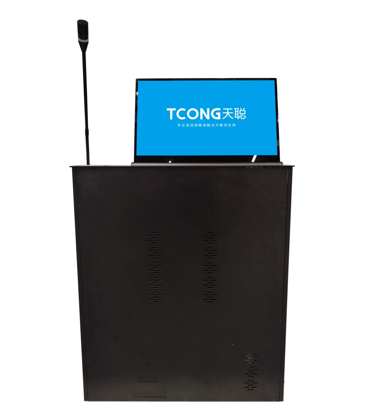 Motorized Retractable Monitor Lift Touch Screen Pop up Monitor Lift Paperless Conference System with Dual Screen for Conference