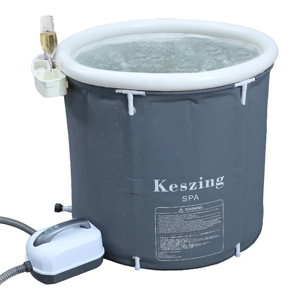 Feature Designed Portable Blow Up Spa Tub with Bubble Feature Electric Air Pump