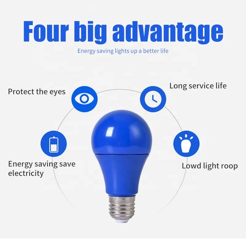 Colorful energy-saving small night light colorful decoration red, yellow, blue, green, pink E27 threaded home LED color bulb