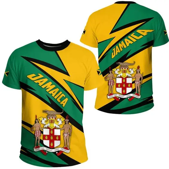 Custom Jamaican Lion Print Reggae T-shirt 2024 Jamaica Independence Day 60th Anniversary Gift T-shirt Sublimation Jamaica Shirt