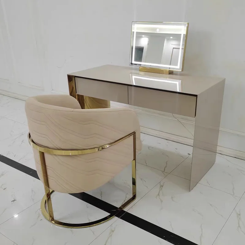 Modern nordic designer armchair dining room side chairs club leather and metal gold stainless steel legs high end dining chair