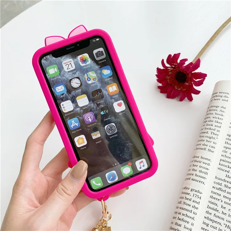 3D милый зеркальный чехол для телефона девушек макияжа iPhone 13 11 12 Pro Max X XS XR 7 8 Plus
