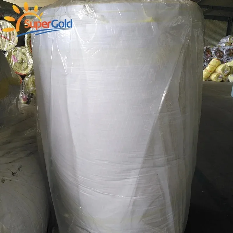 SuperGold fiberglass wool roll with reinforced polypropylene heat insulation materials glass wool blanket
