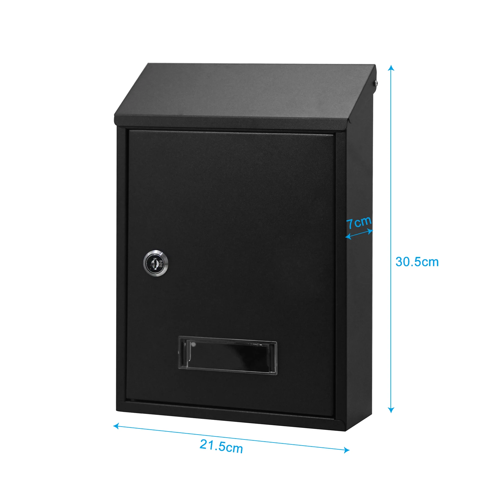 
Black American Mailbox Woth Post Wall Mounted Building Letter Boxes 