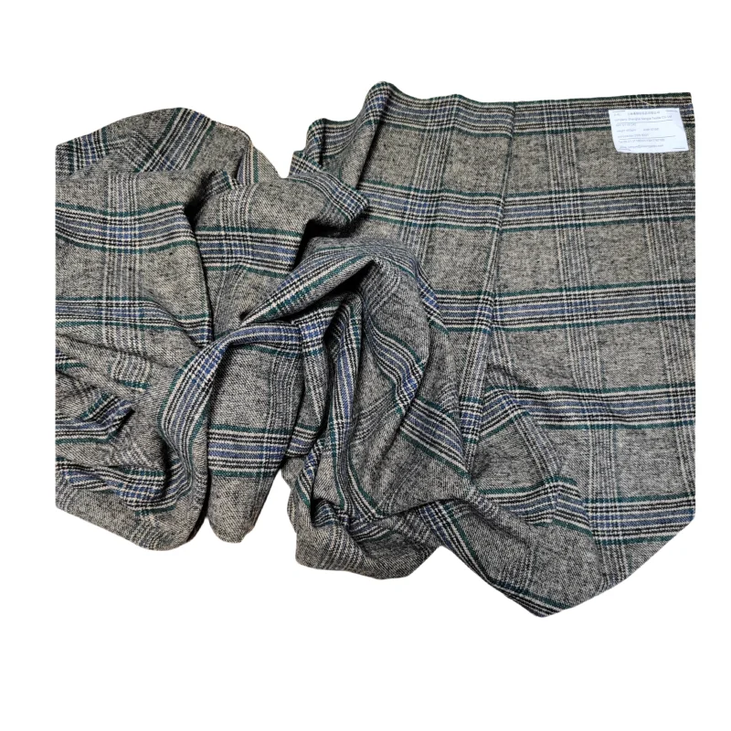 wool blended fabrics colorful plaid style autumn spring single-faced fabric for men women boys girls coats jacket cheap price