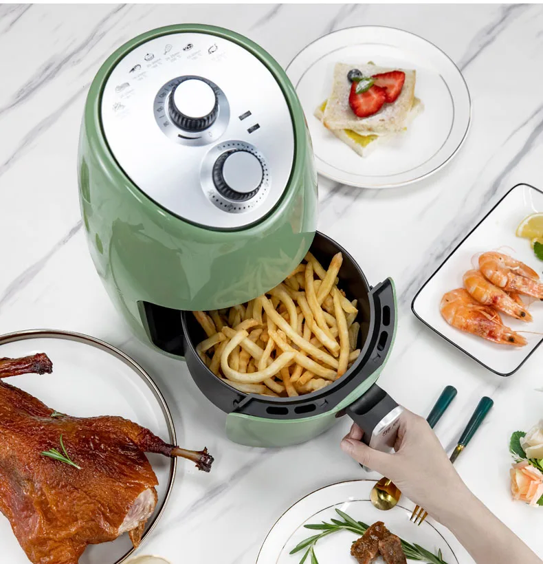 Household Mini 2.6L Timed Mechanical Air Fryer