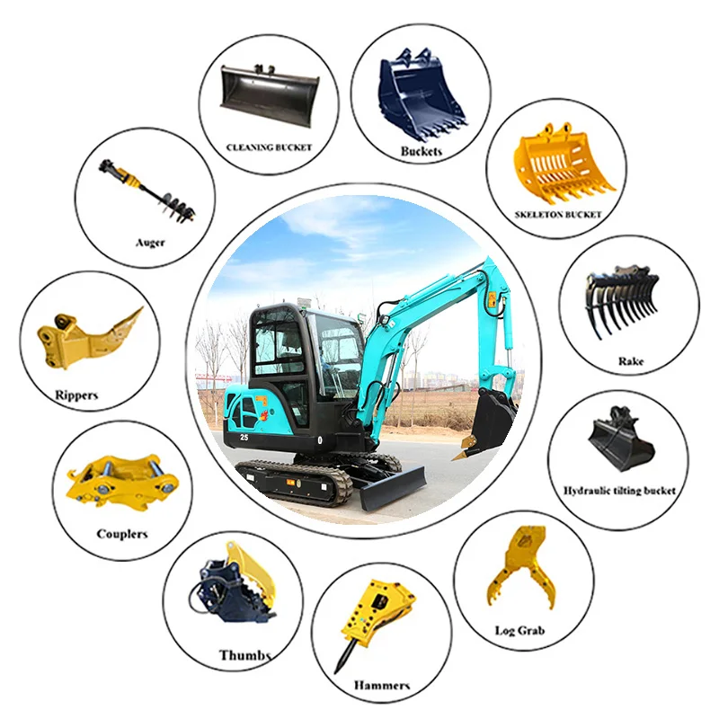 1.8 Tonne 2 T 2.5 China Wholesale Compact Household Cheap Crawler Hydraulic Micro Track Digger Machine CE Small Home Excavator